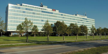 Verwaltungsgebäude der EVN in Maria Enzersdorf Südstadt.
