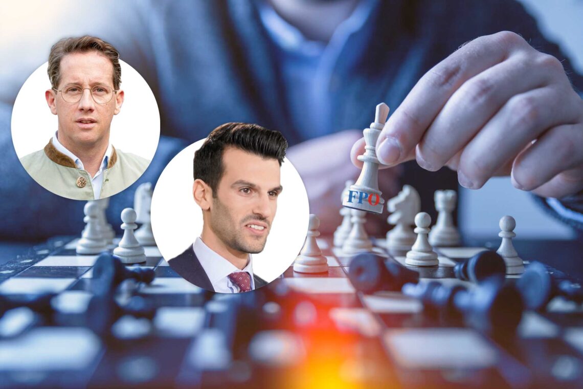 Eigene Fotomontage zeigt Udo Landbauer und Reinhard Teufel.