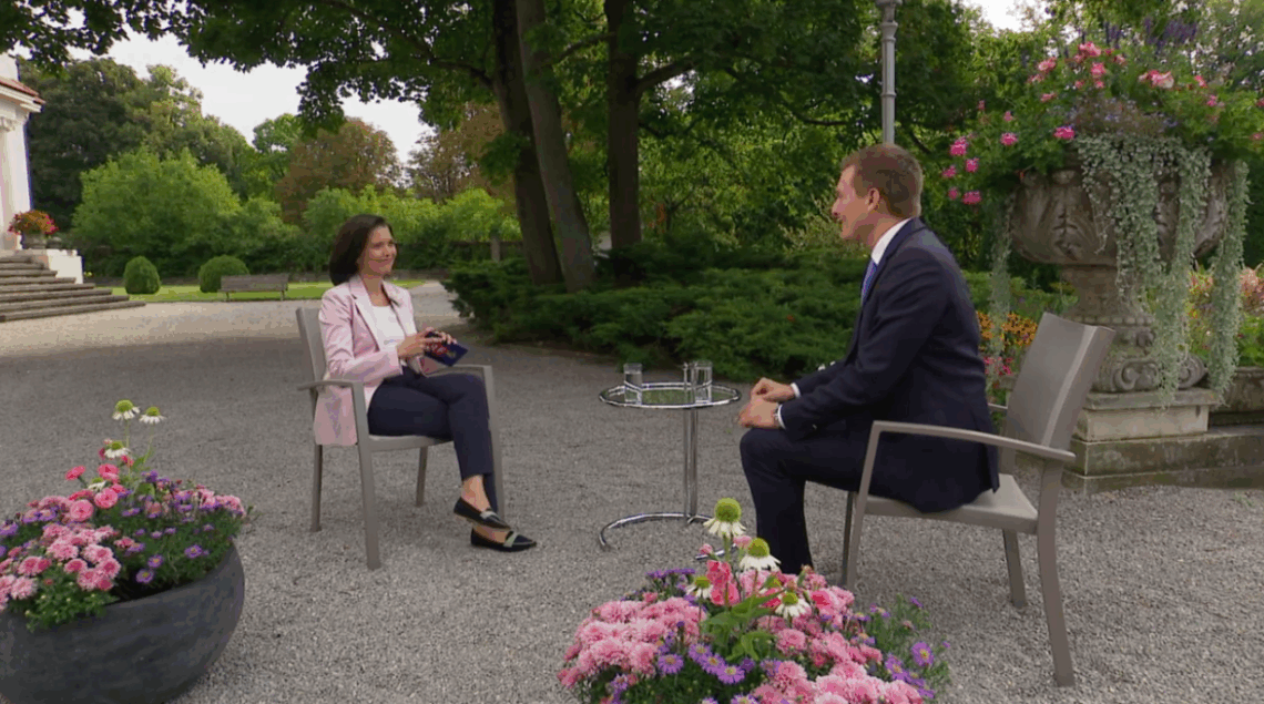 Sven Hergovich beim ORF-Sommergespräch.