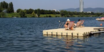 Das Bild zeigt Donauinsel in Wien, die Korneuburg als Vorbild dienen soll.