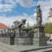 Lindwurmbrunnen in Kärntens Hauptstadt Klagenfurt