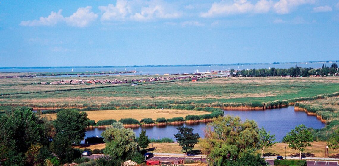 Blick auf den Neusiedlersee im Burgenland