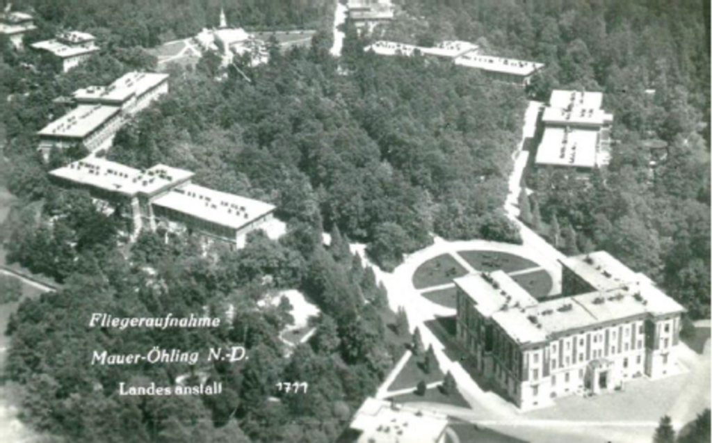 Luftaufnahme von damaligen Gelände der Heilanstalt