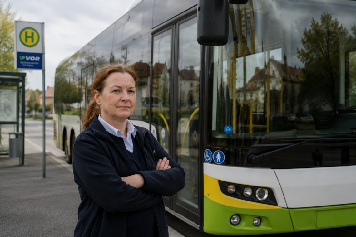 Symbolbild einer Buslenkerin für unfaire Arbeitsbedingungen im Beruf