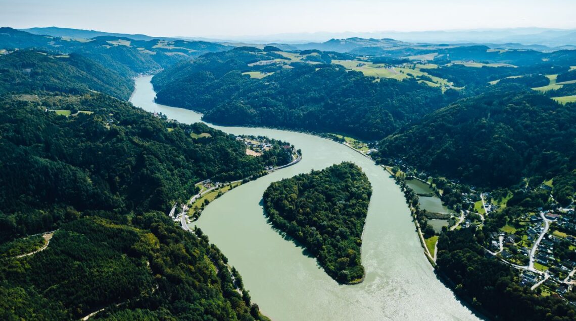 Donau Luftaufnahme