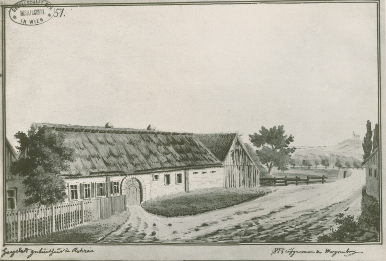 Abbild von Haydns Geburtshaus in Rohrau